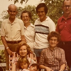 Rubel, Margaret, Herbie, Jimmy, Betty, Larry, Stacie and Lindsay 1987