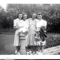 Left to Right: Unknown Gal, Mary Hanousek, unknown Gal and Betty Hanousek