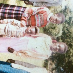 In her uncle Isaacs wedding ceremony in chepkorio, Keiyo. In Pink her sister Joyce and the boy is her little cousin
