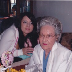Mother's Day brunch 2008. Me (Brandi Pruit) and Grandma