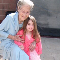 Easter 2012. This is Grandma with my daughter, Alyssa (her great grand daughter). She really enjoyed watching her hunt for eggs and I'm so glad that we had the opportunity to make her happy.