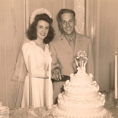 Bill won out over several suitors.  They married with WWII in the backdrop.