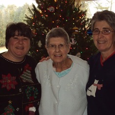 Mom, Becky and Lila. Christmas 2010