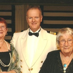 babs & Betty & Captain of the Saga Pearl June 2011