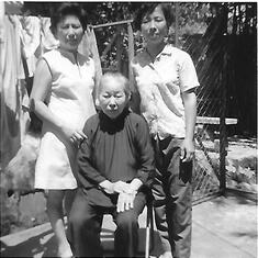 Mom in Hong Kong with sister & grandmother 1970