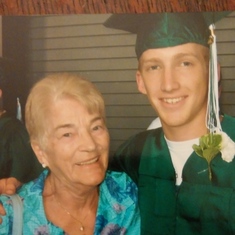 Mom always made the trip up north in time for each grandchild's graduation. ❤  Chris and Grizz. 2008