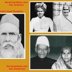 Dr. Johari's parents (bottom R), grandparents (Top R) and great granddad (Left)