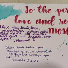 Loving notes from Saieshaa and Mannat Johri