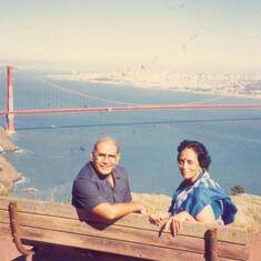 At the Golden Gate Bridge in San Francisco