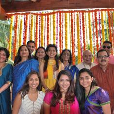 At Akriti Saxena's wedding in Goa, India (2014)