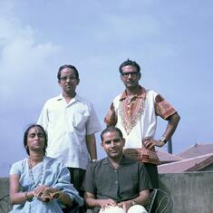 With Pushpa Johari's eldest brother Ramesh Saxena (Standing Left)