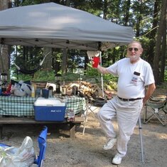 "Oh Captain My Captain" - Dad and his Captain & Coke - Family Camping - Lake George - 2009