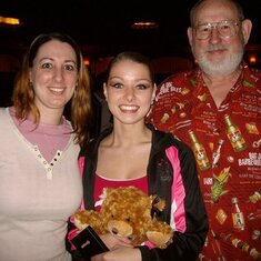 Abbie's dance competition 2010 - with Aunt Katy & Papa Bear