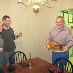 Kate & Shawn are so excited to eat Dad's turkey! Thanksgiving 2010