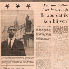 As the only African-American on the '66 squad I was honored to be interviewed by the Dutch press. Coach made this interview possible.