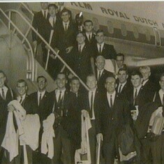 California Stags '66 arrive in Amsterdam, Holland in June 1966