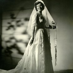Mildred Anne Larner in Wedding Gown