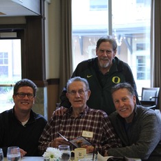 "My Three Sons" - Bill with Dave, Bob & Scott at his 87th Birthday Party
