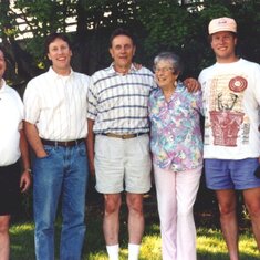 Bob, Scott, Bill, Anne and Dave - Summer 1994 - Valley Pres. Church House backyard