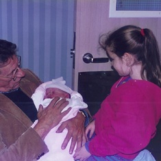 Grandpa & Jennifer with Baby Tiffany - October 1995