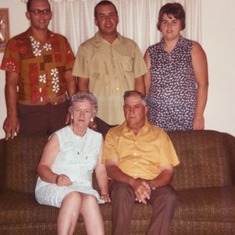 Family picture in '71. Left to right - Billy (that is what everyone up North called him), Richard (Dick) and Karen with his parents Evelyn and Bill Sr.