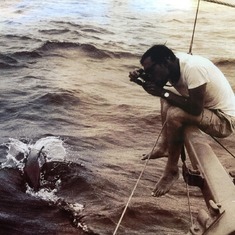 His favorite picture taken from the schooner 'Viator' on his way to the Marquesas. I believe it captured his life. It is one of those photos when you look at it you think, 'I can't believe he did that.' He thought the same thing about his own travels.