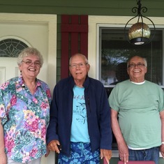 Sister Karen, Bill and brother Dick in May '16.