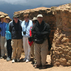 Visiting the Ninmarka Archaeological 
Site, Cusco Region, Paucartambo Province, Colquepata District, Peru October 2008 - Bill is first from the left.