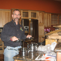 Bill and his Le Creuset cookware - Dec 22, 2009