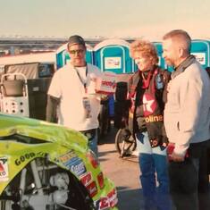 With Dan Lowrey at Texas Motor Speedway, Fall 2006.  Photo courtesy of Anne Lowrey.