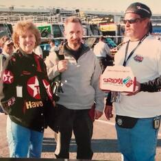 With Dan Lowrey at Texas Motor Speedway, June 2006. Photo courtesy of Anne Lowrey.