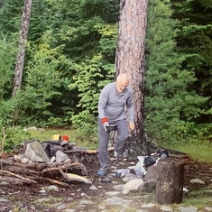 Bill and Jane's favoured campsite on Quetico Lake 2013