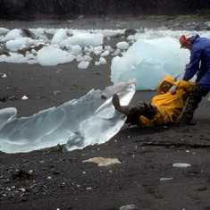 Glacier Bay Nat'l Park: Greg saving Bill from a rare, but deadly, ice shark.