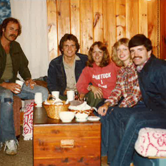 1979  Bill, Jim, Lynne, Val and Tim at Bill's cabin