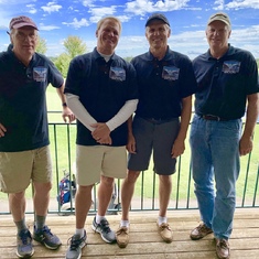 Our  first round of golf in honor of Bill. Minneapolis 9/27/19. Greg, George, Jim, Tom