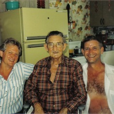 Daddy with sons; Sammy & Paul - 1989