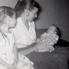 With Bart and Jamie, October 1957