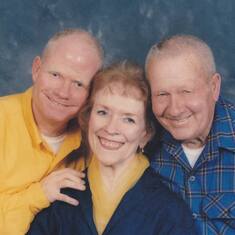 Billie Joan Buller, center, in 1996. Seen with her are her husband Hurley Clyde Buller, right, and her middle son Richard Paul Buller, left.