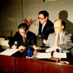 Signing the agreement, BNU-ICET