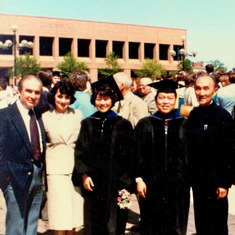 Graduation, KSU, with Dr. tom and Marion Korllos, 1982