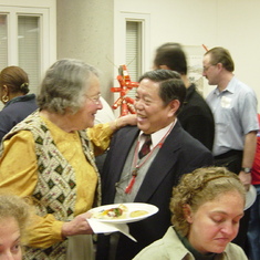 2004, Chinese New Year in Fresno, talking with Ellie Bluestein
