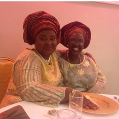Bisi and kinto at her nephew’s wedding in London 