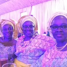 Oludun, joke and Bisi at Mama Shasha - bisi’s aunt’s 80th birthday 