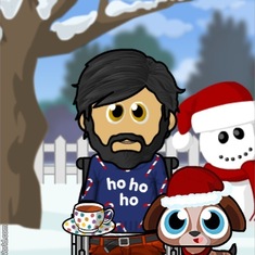 When I made this WeeMee of Blaine it kinda blew our minds how much it actually looks like him. Note the wheelchair.