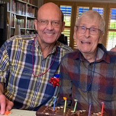 Blair & Russell Robertson at Russell's home in Santa Monica celebrating Russell's bday. 4/28/2019