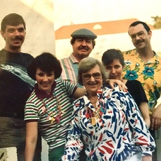 4th of July, 1986: with Tim, Tom, Blair, Mother (miss them all) and Mary