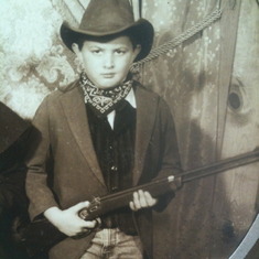 Blake as a bad*** western fighter .. at the fair lol