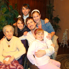 Navidad 2008 con nietos y bisnietos