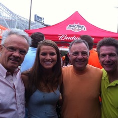 Bo, John Crabb, Abigail and Dan Prosser at the Dynamos Game