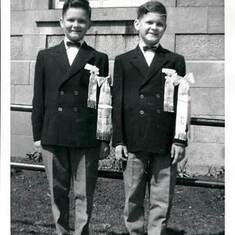 Confirmation - Easter April 1961 - Bob on Left